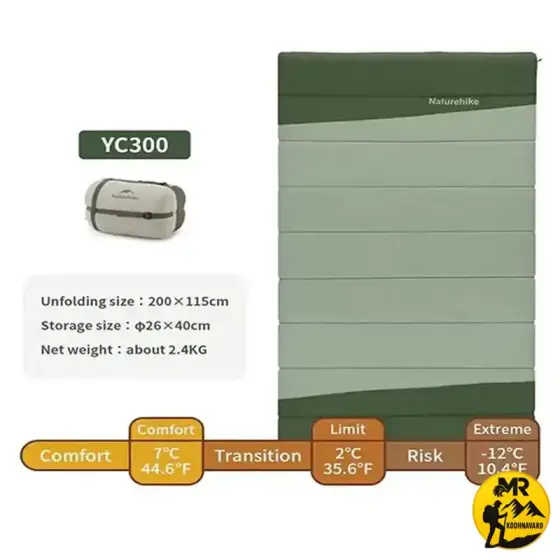 کیسه خواب دو نفره YC300 نیچرهایک مدل CNK2300019