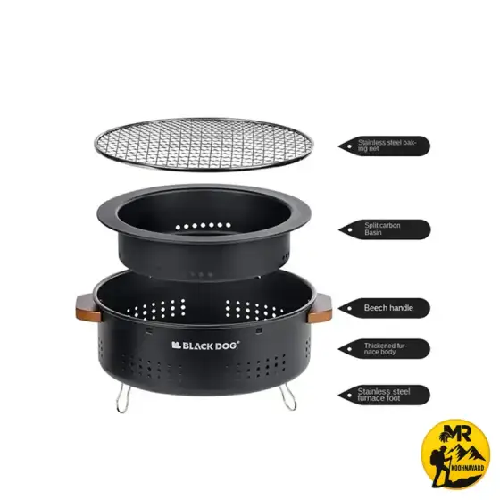 باربیکیو گرد زغالی رومیزی بلک داگ مدل CBD2450CF010