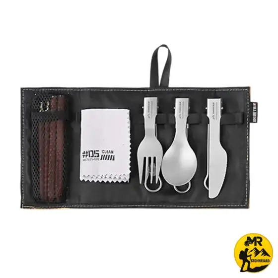 ست قاشق، چنگال، چاقو و چاپستیک تیتانیومی شاین تریپ مدل A589