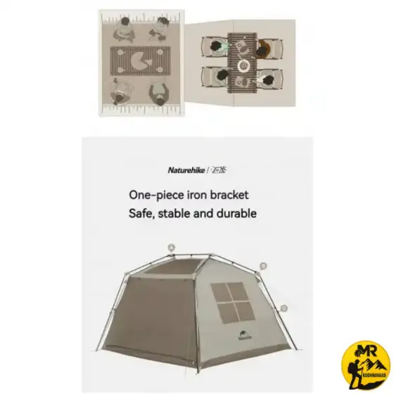 چادر اتوماتیک 4 نفره نیچرهایک نسل دوم مدل VILLAGE 5.0 2 کد CNK2300ZP022