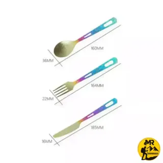 ست قاشق و چنگال تیتانیومی ماونتین هایکر مدل SZK1047