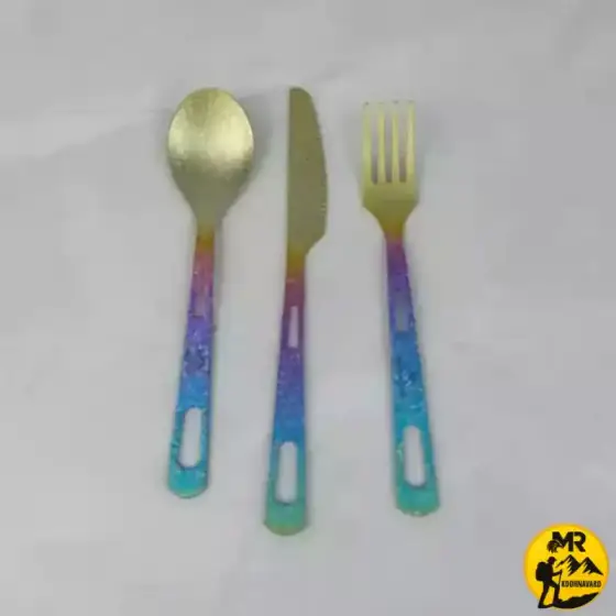 ست قاشق و چنگال تیتانیومی ماونتین هایکر مدل SZK1047