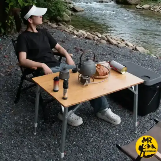میز بامبو چهار نفره ماونتین هایکر مدل SZK1433