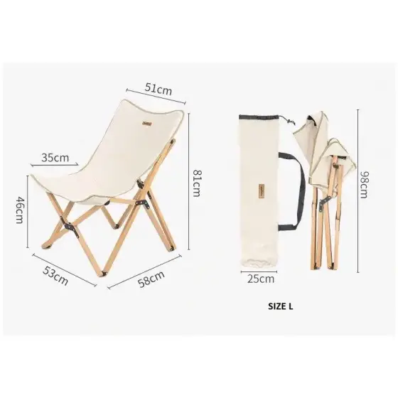 صندلی یک نفره پایه چوبی نیچرهایک (Naturehike) مدل NH19JJ008