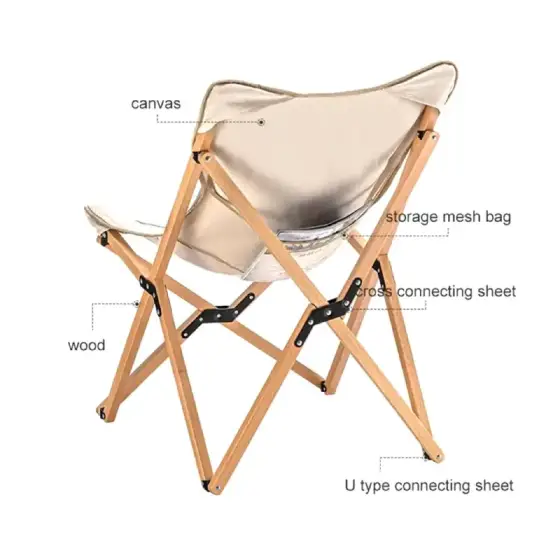 صندلی یک نفره پایه چوبی نیچرهایک (Naturehike) مدل NH19JJ008