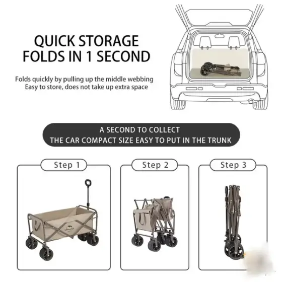 چرخ دستی تاشو نیچرهایک مدل NH19PJ001