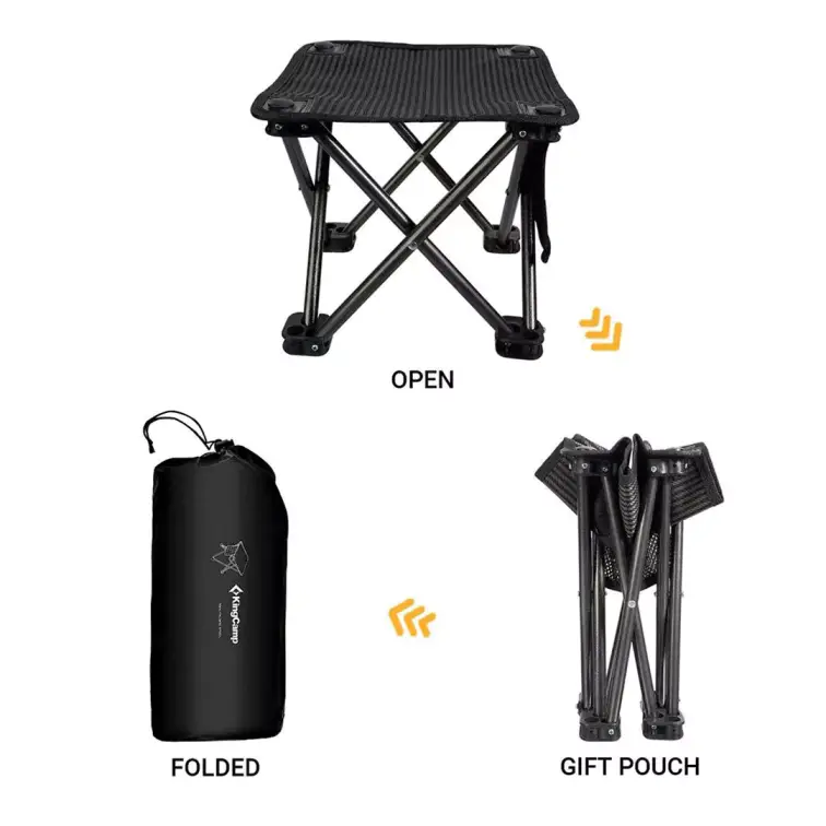 صندلی تاشو کینگ کمپ مدل KC2137 BLACKSTRIPS