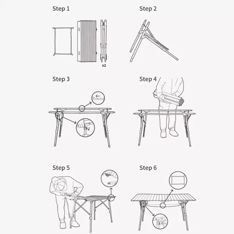 میز تاشو نیچرهایک مدل NH19Z003-D