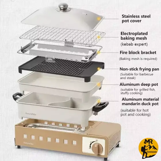 اجاق گاز چندمنظوره نیچرهایک مدل CNH22CJ007