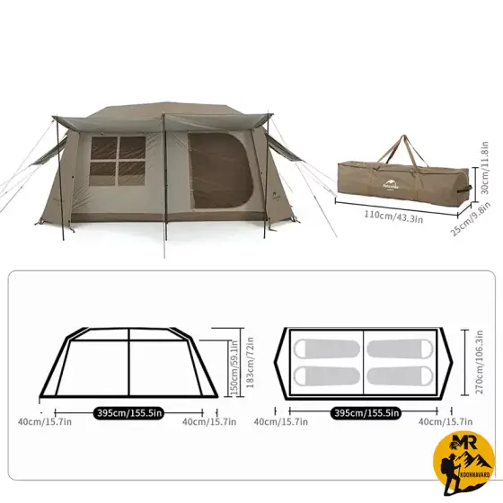 چادر اتوماتیک 5-8 نفره تیتانیوم نیچرهایک VILLAGE 13 مدل CNH22ZP004