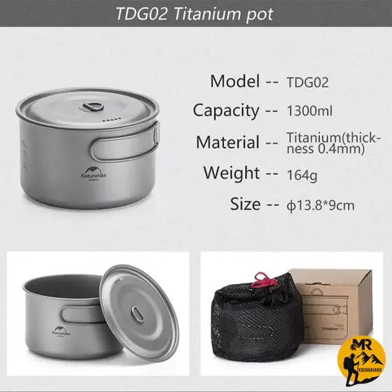 قابلمه تیتانیوم نیچرهایک مدل NH18T202-B